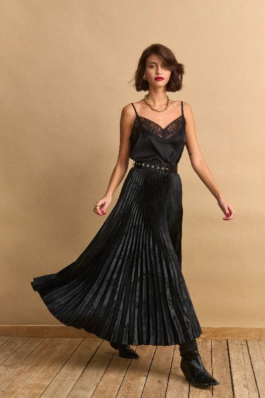 Linda Skirt (Black) high waist skirt