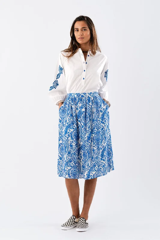 Lollys Laundry Ella Skirt - Mole linen skirt relaxed