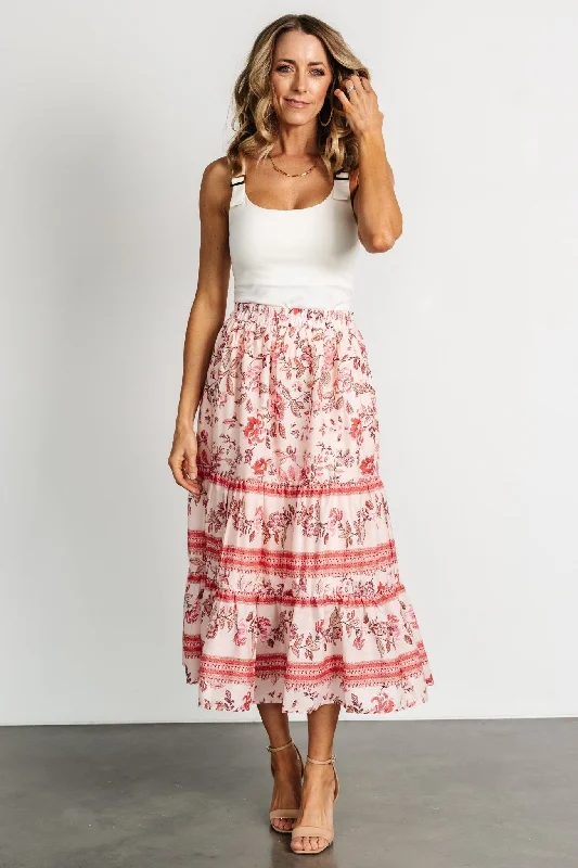 Meg Skirt | Blush Multi denim skirt fashionable
