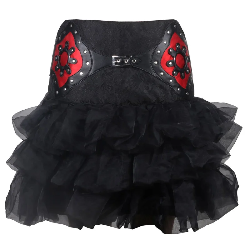 Ossia Gothic Knee Length Skirt silk skirt smooth
