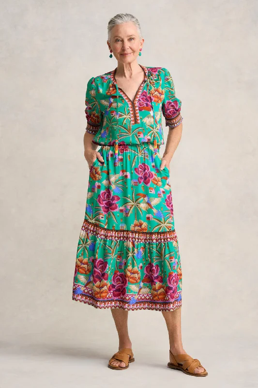 Tier Skirt linen skirt light