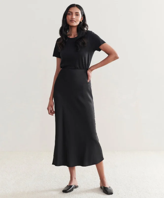 Sawyer Slip Skirt ribbed skirt waist