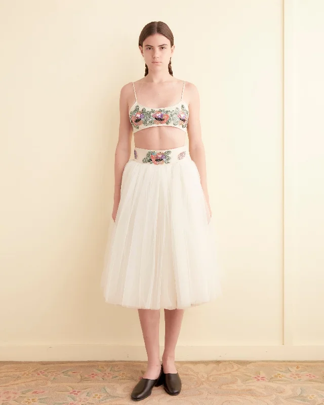 Sequin Sunset Lily Skirt silk skirt smooth