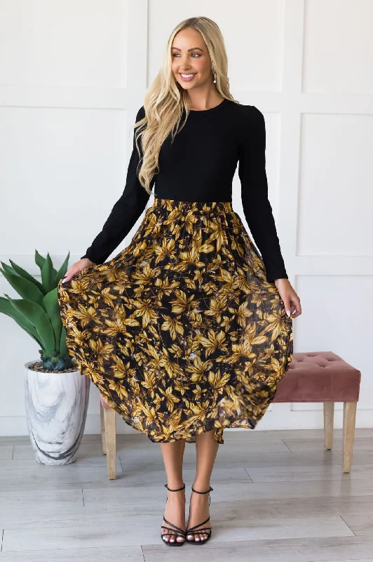 Style & Grace Pleated Skirt linen skirt relaxed