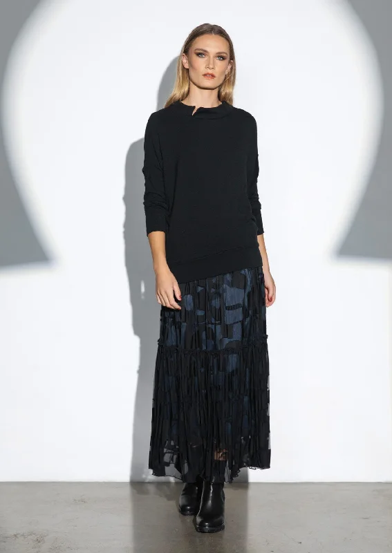 Tamsna Skirt - Art Deco elastic waist skirt