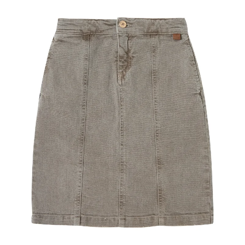 Tocoto Vintage Brown Denim Skirt velvet skirt plush