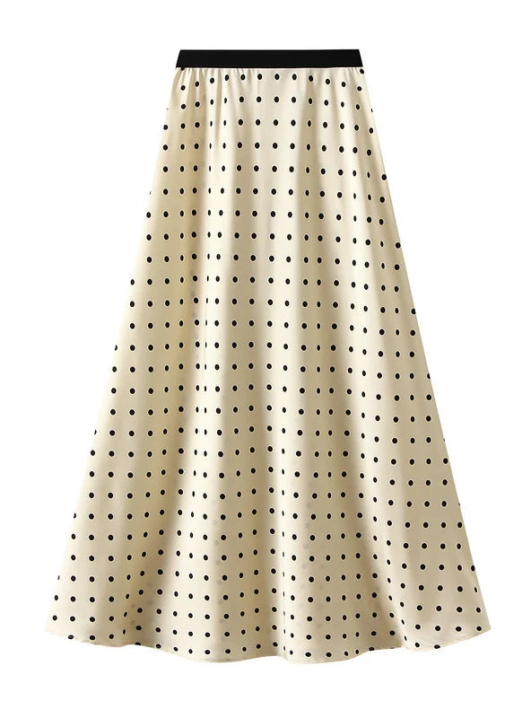 Vintage Litter Acetic Acid Polka-dot Skirt corduroy skirt durable