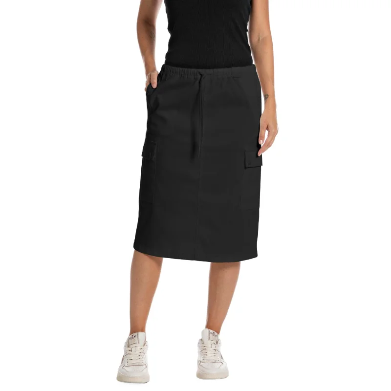 Replay Women's Black Comfort Cotton Dobby Skirt corduroy skirt durable
