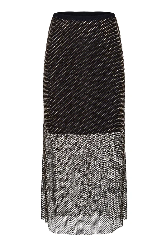 Husk Asteria skirt - Black wool skirt warm