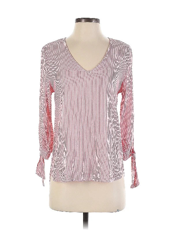 3/4 Sleeve Blouse Mandarin Collar Blouse